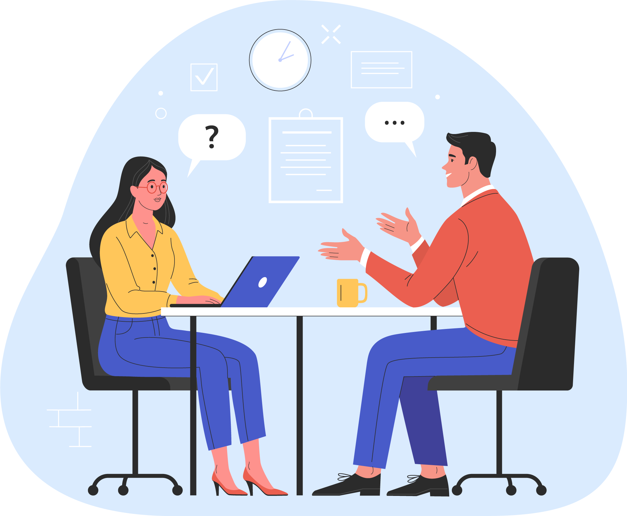 Illustration of career workers